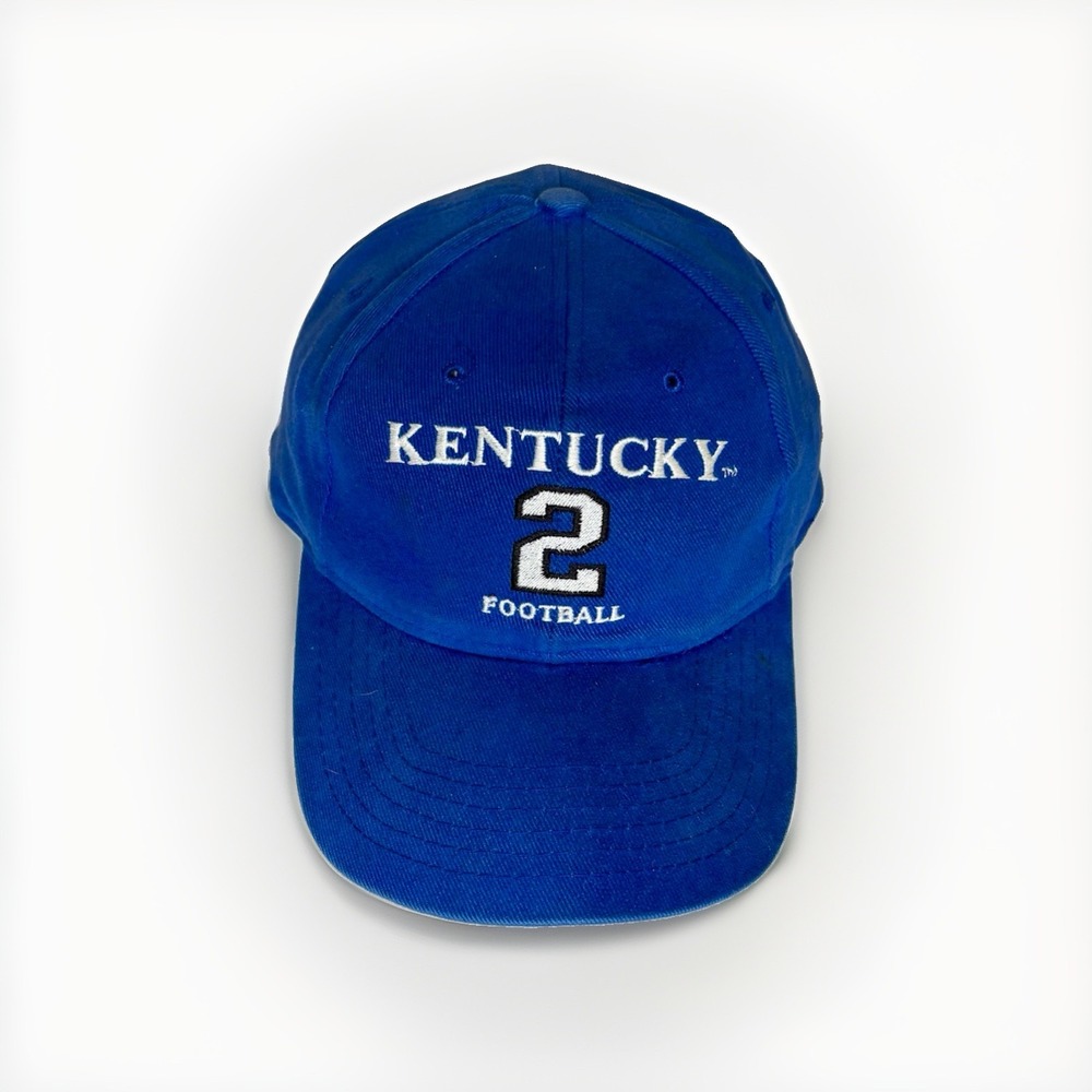 Vintage 90s Kentucky Wildcats Football #2 Hat 21 Inc Blue NCAA Strapback Cap